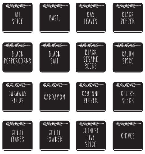 Herb + Spice Bundle (60 labels) - Style 1 Black – The Label Place