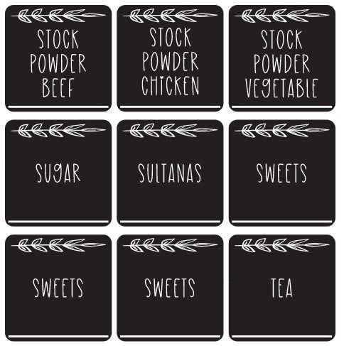 Bundle Pack Label Ultimate Pantry Bundle (108 labels) - Style 4 Black – The Label Place