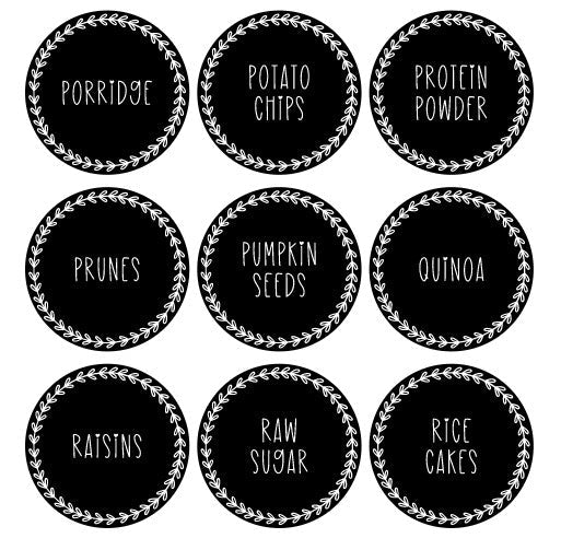 Bundle Pack Label Ultimate Pantry Bundle (108 labels) - Style 7 Black – The Label Place